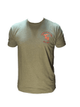 Next Level | Logo T-Shirt - Olive Drab/Orange - Hammer Rods